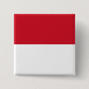 Vlag van Monaco Vierkante Button 5,1 Cm