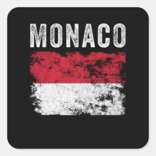 Vlag van Monaco — vlag van Monacan Vierkante Sticker