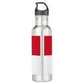 Vlag van Monaco Waterfles (Achterkant)