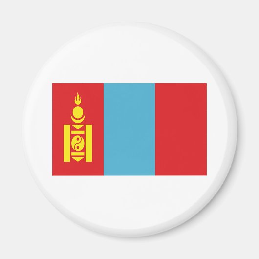 Vlag van Mongolië Magneet (Voorkant)