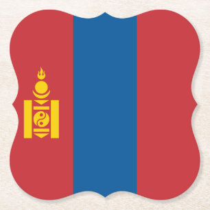 Vlag van Mongolië (Mongoolse) Kartonnen Onderzetters