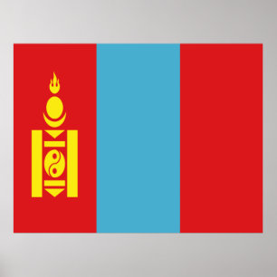Vlag van Mongolië Poster