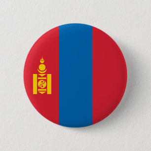 Vlag van Mongolië Ronde Button 5,7 Cm