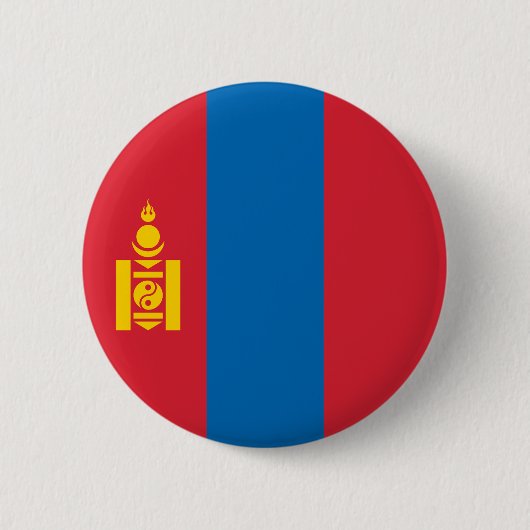 Vlag van Mongolië Ronde Button 5,7 Cm (Voorkant)
