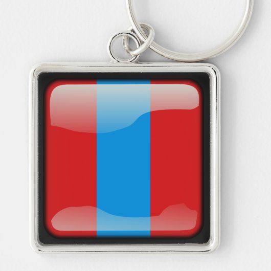 Vlag van Mongolië Sleutelhanger (Voorkant)