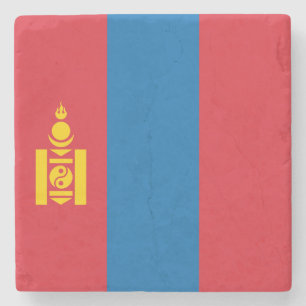 Vlag van Mongolië Stenen Onderzetter