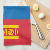 Vlag van Mongolië Theedoek (Quarter Fold)