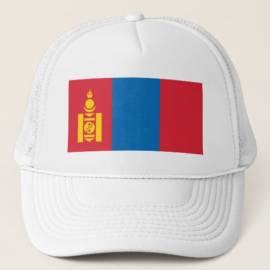 Vlag van Mongolië Trucker Pet (Voorkant)