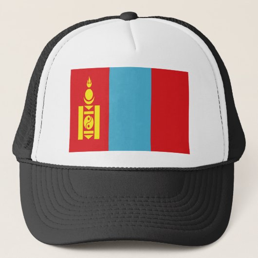 Vlag van Mongolië Trucker Pet (Voorkant)