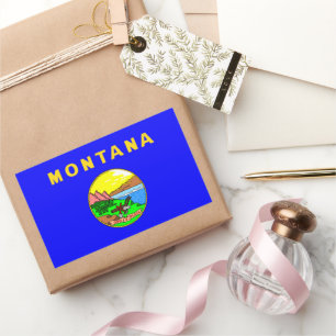 Vlag van Montana, Big Sky land Rechthoekige Sticker