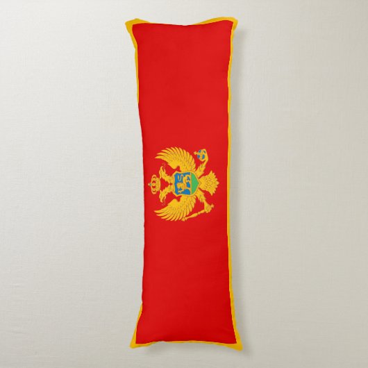 Vlag van Montenegro Lichaamskussen (Voorkant Verticaal)