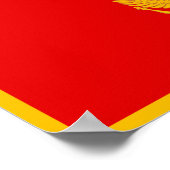 Vlag van Montenegro Poster (Hoek)
