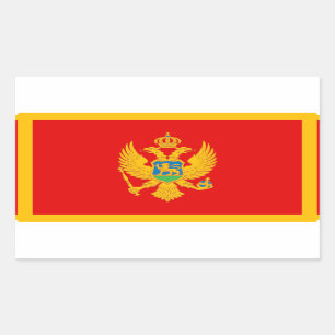 Vlag van Montenegro Rechthoekige Sticker