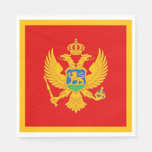 Vlag van Montenegro Servet (Voorkant)