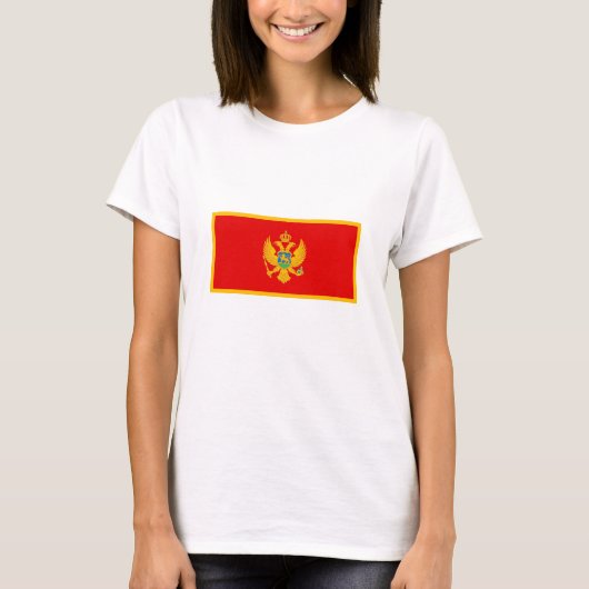 Vlag van Montenegro T-shirt (Voorkant)