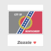 Vlag van Montgomery, Alabama Sticker (Vel)