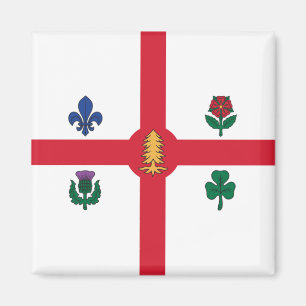 Vlag van Montreal (Quebec, Canada) Magneet