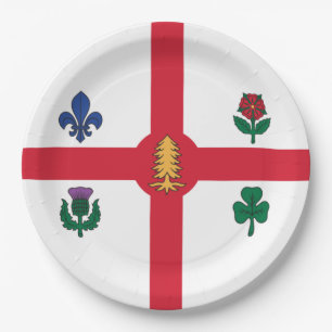 Vlag van Montreal (Quebec, Canada) Papieren Bordje