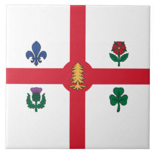 Vlag van Montreal (Quebec, Canada) Tegeltje