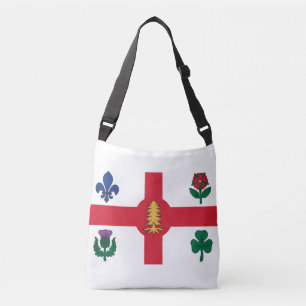 Vlag van Montreal, Quebec Crossbody Tas