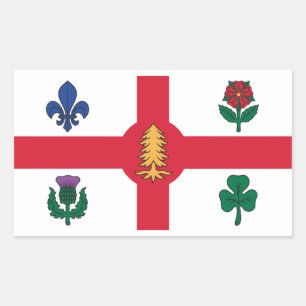 Vlag van Montreal, Quebec Rechthoekige Sticker
