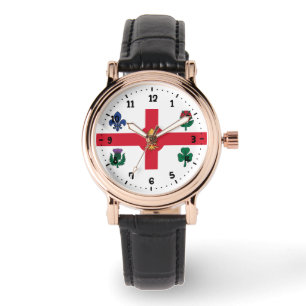 Vlag van Montreal, Quebec Watch Horloge