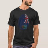 Vlag van Montserrat met vingerafdruk T-shirt (Voorkant)