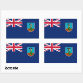 Vlag van Montserrat Rechthoekige Sticker (Vel)