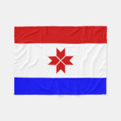 Vlag van Mordovië Fleece Deken (Voorkant (Horizontaal))