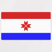 Vlag van Mordovië Labels (Design 1)