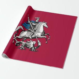Vlag van Moskou (Russische hoofdstad) Cadeaupapier