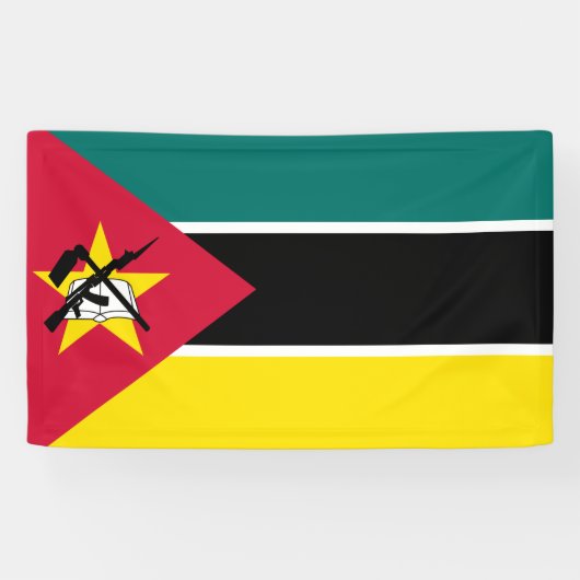 Vlag van Mozambique (nationale vlag) (Afrika) Spandoek (Horizontaal)
