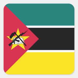 Vlag van Mozambique Vierkante Sticker