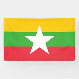 Vlag van Myanmar (Birma) Spandoek