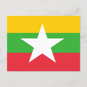 vlag van Myanmar Briefkaart