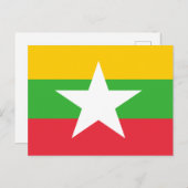 vlag van Myanmar Briefkaart (Voorkant / Achterkant)