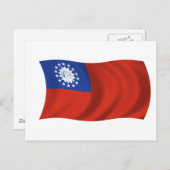 vlag van Myanmar Briefkaart (Voorkant / Achterkant)