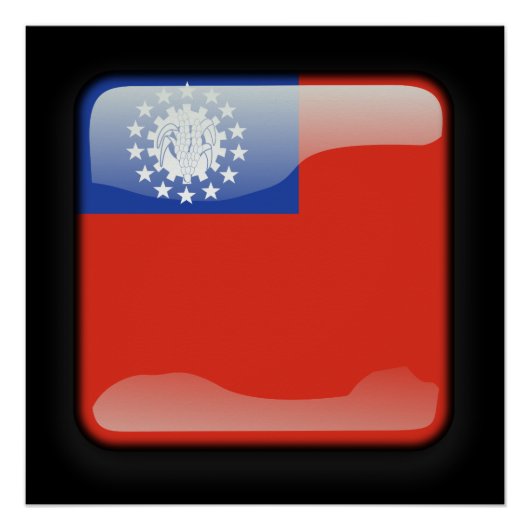 vlag van Myanmar Perfect Poster (Voorkant)