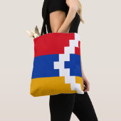 Vlag van Nagorno-Karabach Draagtas (Dichtbij)
