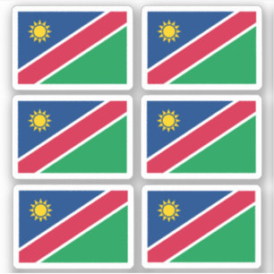 Vlag van Namibië - een collectie ticker Sticker