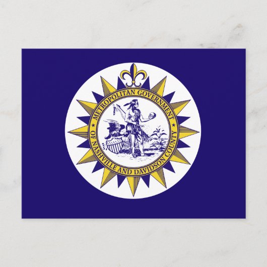 Vlag van Nashville, Tennessee Briefkaart (Voorkant)