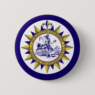 Vlag van Nashville, Tennessee Ronde Button 5,7 Cm
