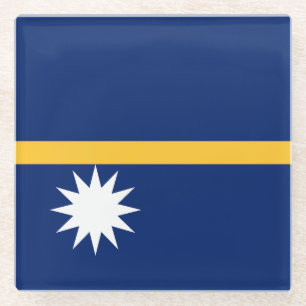 Vlag van Nauru Glazen Onderzetter
