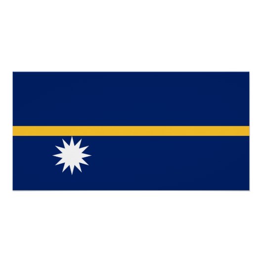 Vlag van Nauru Perfect Poster (Voorkant)