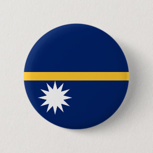 Vlag van Nauru Ronde Button 5,7 Cm