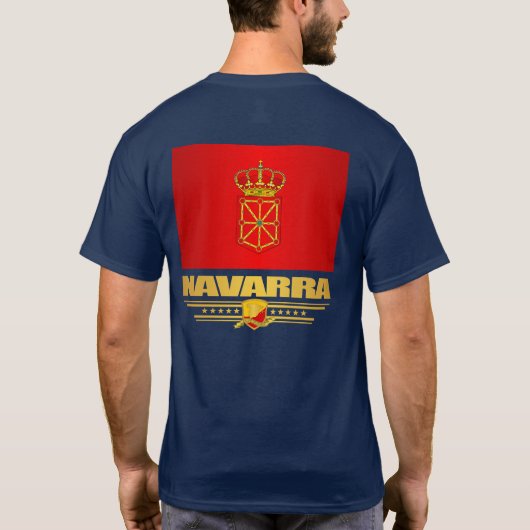 Vlag van Navarra (Navarra) T-shirt (Achterkant)