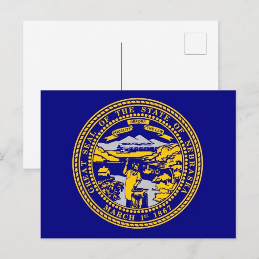 Vlag van Nebraska Briefkaart (Voorkant / Achterkant)