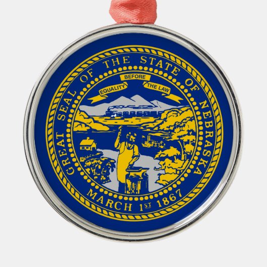 Vlag van Nebraska Ceramic Ornament (Voorkant)