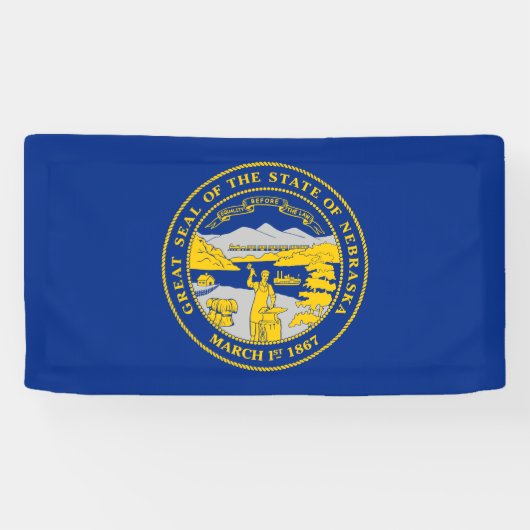 Vlag van Nebraska Spandoek (Horizontaal)