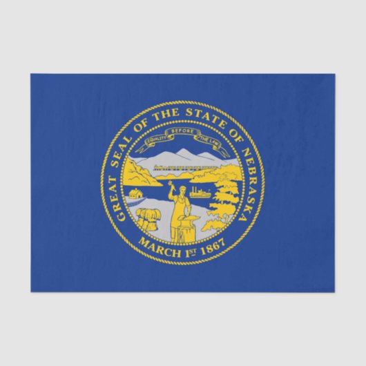 Vlag van Nebraska Tissuepapier (Voorkant)